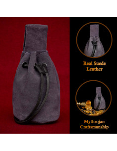 Medieval pouch for reenactors - dark blue 2