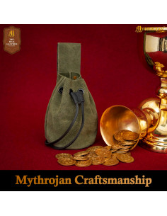 Medieval pouch for reenactors - green 2