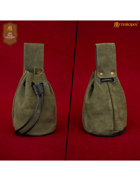 Medieval pouch for reenactors - green