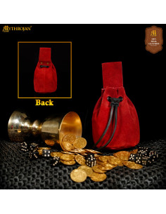 Medieval pouch for reenactors - red 2