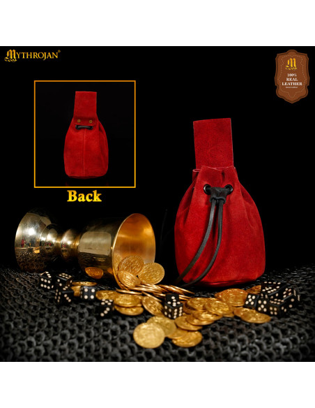 Medieval pouch for reenactors - red
