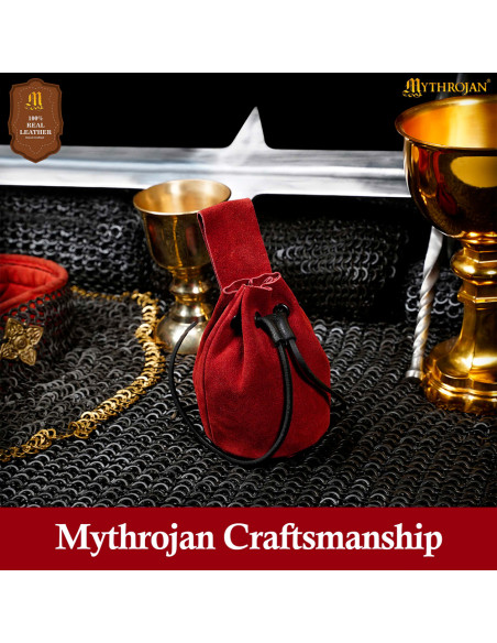 Medieval pouch for reenactors - red