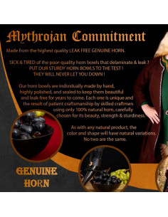 Set of 2 medieval bowls in horn antler 2