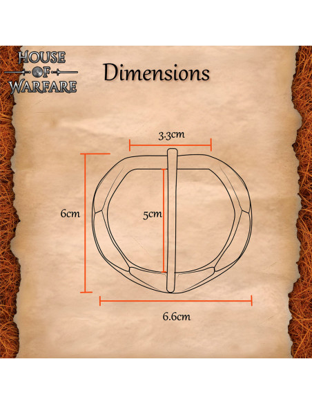 Hand-forged medieval belt buckle