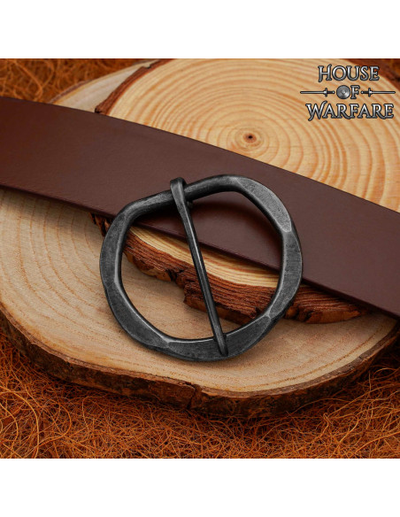 Hand-forged medieval belt buckle