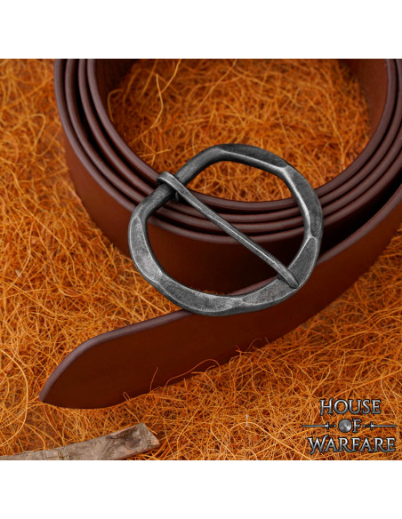 Hand-forged medieval belt buckle