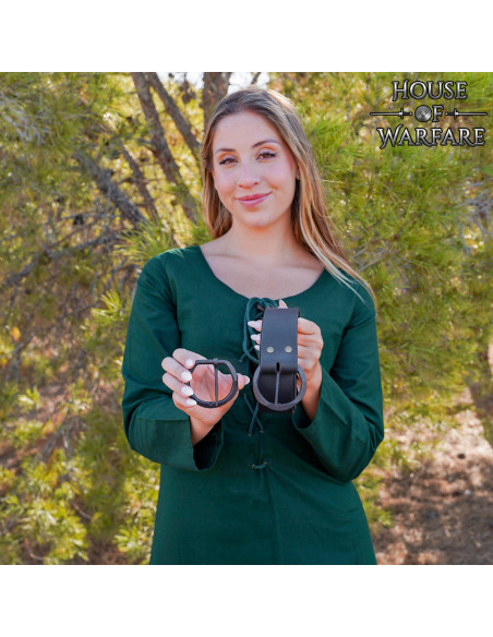 Hand-forged medieval belt buckle