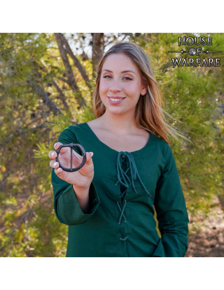 Hand-forged medieval belt buckle