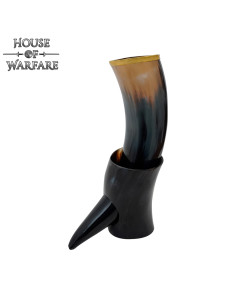 Viking drinking horn with stand