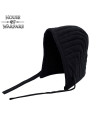 Medieval padded coif, black