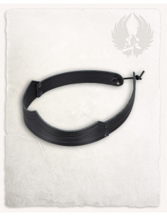 Simple Celtic Crown Headband by Isidor in Black Leather 2