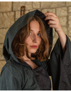 Medieval Ophelia Dress in Green-Black 2