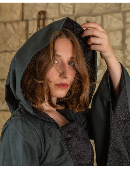 Medieval Ophelia Dress in Green-Black