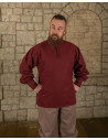 Medieval Bartold Shirt in burgundy color