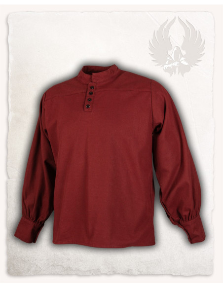Medieval Bartold Shirt in burgundy color