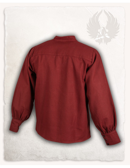 Medieval Bartold Shirt in burgundy color