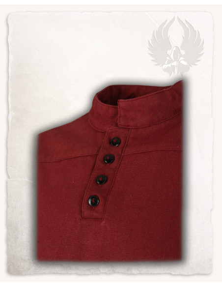 Medieval Bartold Shirt in burgundy color