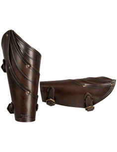 Medieval leather bracelets model Lilith, brown 2