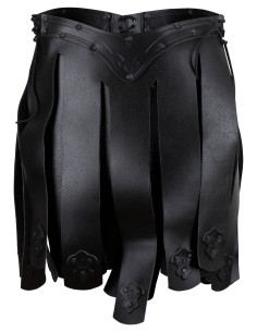 Medieval leather skirt model Lilith, black color
