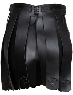Medieval leather skirt model Lilith, black color 2
