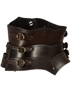 Medieval leather corset model Lilith, brown 2