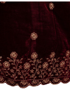 Medieval decorated scarf model Jasmin, brown 2