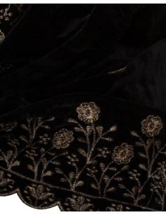 Medieval decorated scarf model Jasmin, black 2