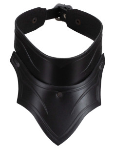 Medieval leather collar model Lilith, black 2