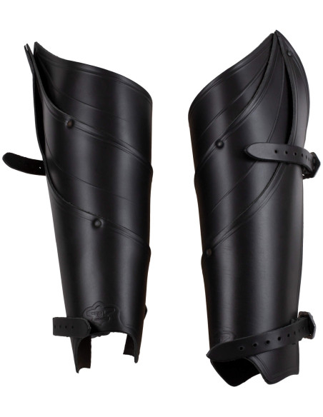 Medieval leather greaves model...