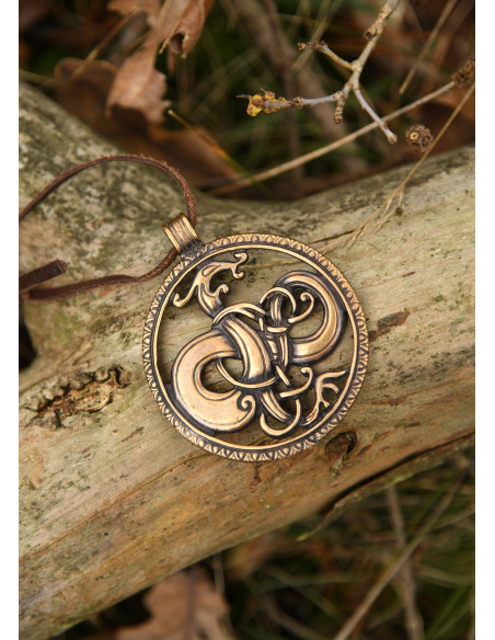 Viking Dragon Pendant in Urnes Style...