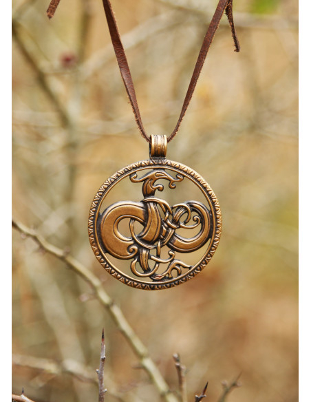 Viking Dragon Pendant in Urnes Style...