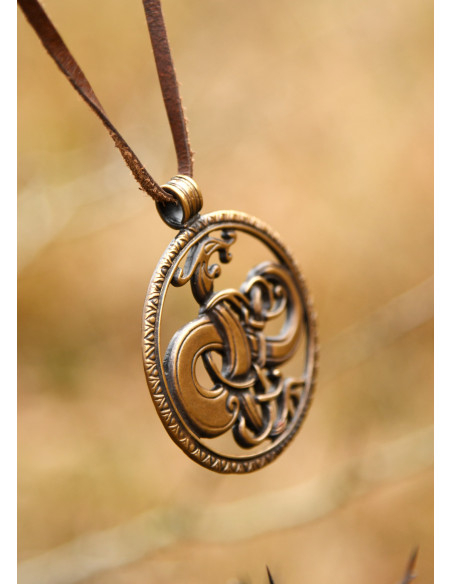 Viking Dragon Pendant in Urnes Style...