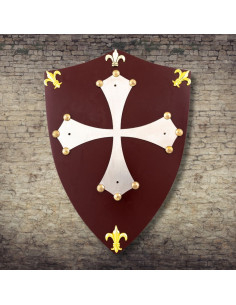 Mini Shield of the Cathars in wood (29x21 cm.)