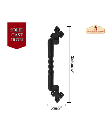 Medieval door handle in wrought iron