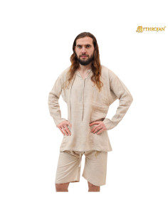 Short medieval tunic model Caius, natural color