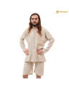 Short medieval tunic model Caius, natural color