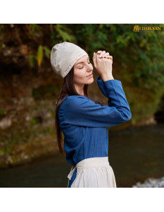Medieval hat made of linen and cotton, model Birgita,... 2