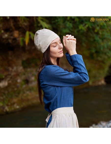 Medieval hat made of linen and... Medieval hat made of linen and...