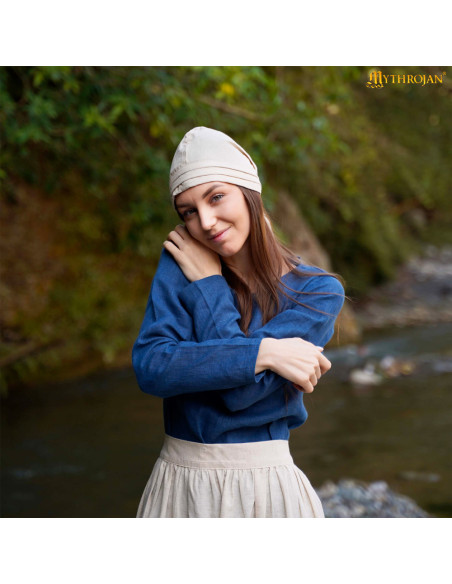 Medieval hat made of linen and... Medieval hat made of linen and...