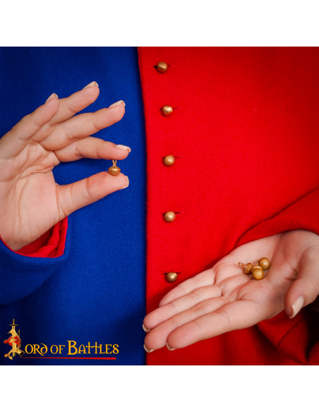 Pack of 5 medieval bronze buttons