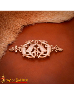Celtic cloak clasp in bronze, deer model 2