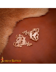 Celtic cloak clasp in bronze, deer model 2