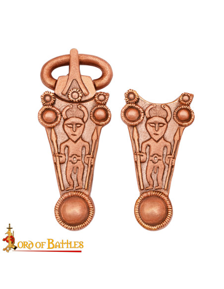 Celtic bronze buckle for medieval belts