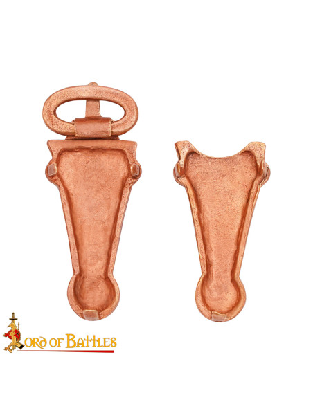 Celtic bronze buckle for medieval belts