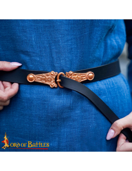 Celtic bronze buckle for medieval belts