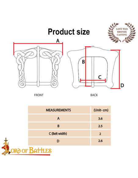 Classic bronze buckle with Celtic... Classic bronze buckle with Celtic...