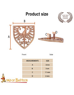Heraldic Eagle Ornament in Bronze for Belts 2
