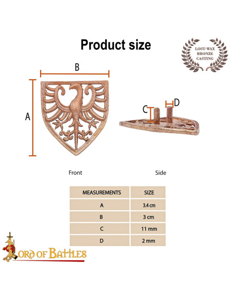 Heraldic Eagle Ornament in Bronze for...