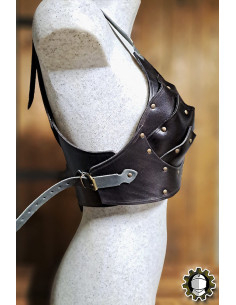 Medieval leather corset model Senua, black 2
