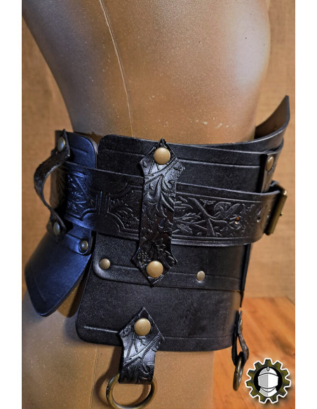 Medieval leather corset with belt...